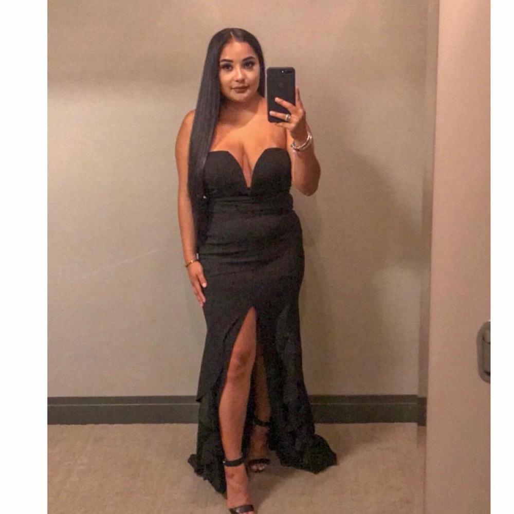 Fashion Nova Perfect Night mermaid dress- Black
